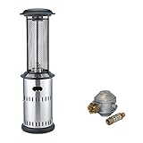 Enders VULANO Gasheizstrahler Gasstrahler mit Sicherheits-Set aus Druckregler + Bruchsicherung - stufenlos regulierbarer Strahler für Garten, Terrassenheizstrahler Gas, Gasheizer, Heater, Heizpilz