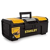 Stanley Werkzeugbox / Werkzeugkoffer Basic 1-79-216 (16', 39x22x16cm, Koffer mit Schnellverschluss und Organizer, Box aus Kunststoff, praktischer und organisierter Werkzeugkasten)