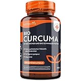 Bio Curcuma Kapseln mit Ingwer - 270 hochdosierte Kurkuma Kapseln - mit Bio Pfeffer (0,8 mg Piperin) - 231 mg reines Curcumin - Laborgeprüft in Deutschland - Vegan - Ohne Magnesiumstearat - Nutravita