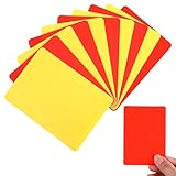 Bewudy 10 Stück Fußball Schiedsrichter Karte, Gelbe und Rote Karte Fußball Schiedsrichter-Karte, PVC Schiedsrichterkarten Sport Fussball Schiedsrichter-Tool für Fußballspiele Sportveranstaltungen