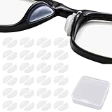24 Paar 3,2mm Silikon Nasenpads Antirutsch Brillenpads Adhesive Nasenpads Brillen Pads Selbstklebend Brillen Nasenpads, Brille Zubehör, Für Brillen Und Sonnenbrillen (Transparent)
