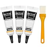 3 Stück Silikonfett, Silikonfett für Kaffeevollautomaten, Mehrzweckfett Schmierfett, silikonfett für dichtungen mit Bürste, Geeignet für Dichtungen, Ventildichtungen, Zahnräder, Lager, Autoteile usw