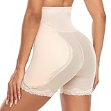 Derssity Bauchweg Unterhose Damen Hohe Taille Figurformende Unterwäsche Miederhose Bauchweg Shapewear Miederpants Gepolstert mit Spitze(XING,L)