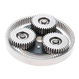 misppro 36T Planetengetriebe mit Kupplungssatz - Stahlgetriebe, 12 mm Dicke, 47,5 mm Durchmesser für Heimwerker-Autos, Roboter und Modellbau