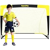 Happy Jump Fussballtor Pop Up Fussballtore für Kinder Garten Fussball Tor Football Ball Tore x1 (4'x3', schwarz+gelb)