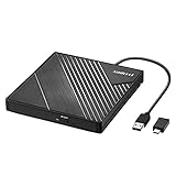 Amicool Externes DVD Laufwerk Extern USB 3.0 USB C CD Laufwerk für Laptop Desktop PC MacBook Externer DVD Brenner Windows 7/8.1/10/11 Linux Mac OS CD/DVD Player Tragbar +/-RW ROM Optisches Drive