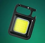 PRECORN Mini COB Schlüsselanhänger LED Notlicht Taschenlampe Outdoor Survival Lampe Arbeitsleuchte - Wiederaufladbar, 800 Lumen, Multifunktion, Magnetfuß, Flaschenöffner USB-C Leuchte