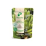 PlantLife BIO Grünes Bananenmehl 1kg – Glutenfreies, Naturbelassenes und Veganes Bananenpulver – 100% Recyclebar