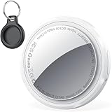 QCOQ Air Tracker Tag 1er Pack, Smart Finder Schlüsselfinder Kompatibel mit Apple Wo ist (Nur iOS), Smart Tag für Taschen/Gepäck/Koffer, KeyFinder mit Schutzhülle/Schlüsselanhänger, Austauschbarer Akku