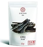 Umami Kombu-Algen aus Japan, Premium-Qualität, 50 g – Erste Ernte, unberührte Meere im Süden Japans, Eiskation in der Sonne!