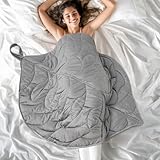 Tociwih Gewichtsdecke Anti-Stress Therapiedecke Schwere Decke Tiefschlaf und bessere Erholung Gewichtsdecke Verbessert den Schlaf und lindert Stress (grau)