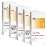 apodiscounter Xylometazolin 0,1% Nasenspray (5x 10ml) - Abschwellend & schnell lindernd bei Erkältung und Schnupfen - Für Erwachsene & Kinder ab 6 Jahren
