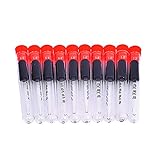 1 ml Glas-Tropfer mit Gummikappe, gerades Tropfrohr, Tropfpipette für Labormalerei, 10 Stück