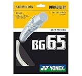 Yonex Unisex – Erwachsene BG65 Badmintonsaitenset 10m Tennis-Saite, One Size