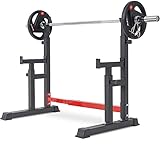 Hop-Sport verstellbare Hantelablage für Langhantel HS-1007L – Squat Rack Kniebeugenständer bis 400kg belastbar, extra stabile und robuste Konstruktion