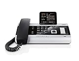 Gigaset DX600A ISDN-/DECT Telefon (mit 3 Anrufbeantwortern - Schnurtelefon mit großem Display) titanium