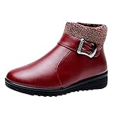 Winterschuhe Damen Gefüttert Winterstiefel Damen Winter Outdoor Wanderschuhe Rutschfest Schneestiefel Womens Boots Warme Stiefeletten Barfuss Schuhe Damenstiefel