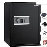 KESSER® Elektr. Tresor | 40x50x40cm | Inkl. Batteriebox | Elektronischer Safe | 3x Doppelbolzenverriegelung | Boden Wandtresor | Möbeltresor | Innenbeleuchtung | Panzerschran Zahlenschloss