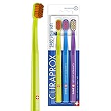 Curaprox CS 5460 Ultra-soft Toothbrush - Dental and Gum Care for Adults/Super-soft Curen® bristles for gentle cleaning/Green | Blue/Purple/Single pack/Made in Switzerland