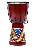 30cm Hohe Kinder Djembe bunt bemalt Trommel Drum Handarbeit