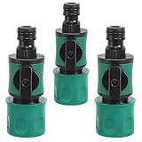 XIAQICA 3 Stück Gartenschlauch Kupplung Schnellkupplung Extender Regulierventil Anschluss ON/OFF Verbinder Schlauchkupplung für 1/2 Zoll Garten und Haus Wasserhahn Wasserschläuche Schnellverbinder