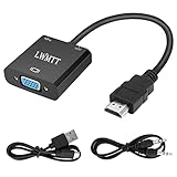 LWMTT HDMI zu VGA, HDMI auf VGA Adapter (Stecker auf Buchse) 1080P mit Audio und USB Power Port für PC, Laptop, HDTV-Projektoren, PS4 / 3 Xbox, HDTV und mehr