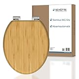 SCHÜTTE WC-Sitz BAMBOO mit Absenkautomatik, massiver Bambus Toilettendeckel, nachhaltiger Klodeckel aus Holz, Klositz aus Bambusholz, maximale Belastung Klobrille 150 kg