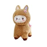 Xiyocadt Alpaka Kuscheltier, Stand Alpaka Kuscheltier Plush, Süß Lama Puppe, Plushies Kissen Spielzeug, Geschenk Für Kinder (40 cm,Braun)