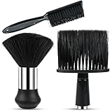 Friseurbürste, 3 Stück Nackenpinsel Set, Friseur Haarpinsel, Haarpinsel Barbierbürst, Professionelle Barbier Staubhaarbürste zum Abbürsten von Haaren um Hals und Ohren