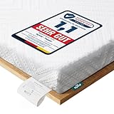 Topper 140x200cm H3 & H4, 7.5 cm Höhe Schlafsofa Bett Gelschaum, Öko-TEX Zertifiziert, Atmungsaktiv & Waschbar, Matratzentopper für Boxspringbett, Wohnwagen & Schlafsofa