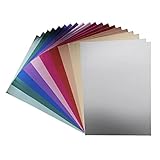 Ideen mit Herz Spiegel-Karton | Metall-Papier | DIN A4 | 300g/m² | 2x 10 verschieden Farben | 20 Bogen