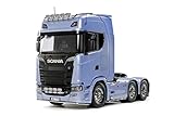 Tamiya 56368 1:14 RC Scania 770 S 6x4 - Bausatz zum Zusammenbauen, RC Truck, fernsteuerbarer, Lastwagen, LKW, Konstruktionsspielzeug, Modellbau, Basteln, Unlackiert