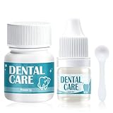 Zahnzement Selbsthärtend Dauerhaft, Zahnkleber für Kronen, Zahnprothesen Kleber, Lösung für Kronen, Brücken, Zahnkaries und Verlorene Füllungen