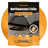Bettwanzen Falle – 8 Stück – Mit Lockmittel – Wirksam bis zu 4 Wochen – Zur Bedarfsermittlung & Befallskontrolle – Ohne Chemie – Gegen Cimex lectularius & C. hemipterus (Bed Bug Trap)