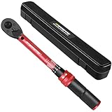ATsafepro 1/4 Zoll Drehmomentschlüssel (20-609,6 cm-lb / 2,3-27,1 Nm) -Dual-Skala, 72-Zahn-Ratsche, ± 3% vorkalibrierte Genauigkeit, geeignet für Fahrrad- und Fahrradwartung