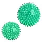 AirCover Massageball Set 2er Igelball Hart. Fitness Noppenball für Fuss Hand Rücken Muskelmassage, Werkzeug für Plantarfasziitis. Triggerpunkt Massagebälle Gymnastikball (Grün 7cm/9cm)