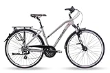 HEAD Damen Revelo 1.0 Joy Trekkingbike, Matt Grey/Red, 46