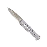Smith & Wesson Erwachsene Messer Taschenmesser Aluminium-Griffschalen Länge geöffnet: 20.4 cm, Silber, 21 cm