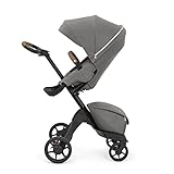 Stokke Xplory X, Modern Grey – Eleganter Kinderwagen – Anpassbarer Komfort für Baby & Eltern – Polsterung, Sicherheitsgurt & reflektierender Reißverschluss für mehr Sicherheit – Im Nu faltbar