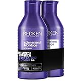 Redken XL Pflegeset für blondes und blondiertes Haar ohne Gelbstich, Mit Protein-Komplex, Color Extend Blondage Shampoo 500 ml & Conditioner 500 ml