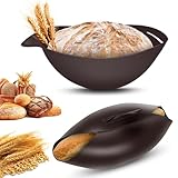 Farerkass 3 In 1 Brotbackform Silikon Brotformen Zum Backen Zum Backen, Mischen Und DüNsten, HitzebestäNdig Brotbackformen Bis 230°C Oval Silikon Brotbackform 30cm (braun)