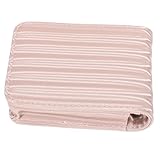 Uonlytech Kleiner Lippenstiftetui mit Spiegel Tragbare Kosmetiktasche aus Leder Make Up Halter für Unterwegs Kleine Tasche für Handtasche Aufbewahrung für Lippenstifte und Kosmetik