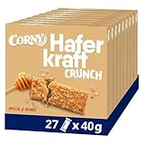 Haferriegel Corny Haferkraft Crunch, knackig mit wertvollem Hafer & Honig, 27x40g