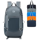 MISWAN Rucksack Kinder Jungen Licht Schultasche, 14L Wanderrucksack Kinder Wasserdicht für Schule Wander Reisen (Grau)