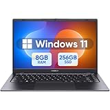 INHONLAP Laptop Computer, 14 Zoll FHD IPS Display Laptop, 8GB RAM 256GB SSD, N4000 Prozessor, Ulrta Slim Laptop für Schule, langlebiger Akku, Schwarz