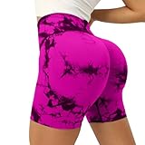 Neteson Scrunch Butt Sportshorts Damen Hohe Taille Nahtlose Kurze Leggings Push Up Booty Radlerhosen Blickdicht Gym Shorts Fitness Yoga Tights
