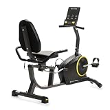 SportPlus Liegeheimtrainer für zuhause mit App-kompatibilität, 24 Stufen & 6 Trainingsprogramme, rutschfeste Pedale, mit Display & Tablethalterung, bis 100 kg