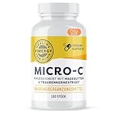 Vimergy Micro-C Vitamin C Kapseln - 180 Stück – 500 mg Vitamin C, Säurearmes Vitamin C Hochdosiert – Hagebutte – Für mehr Vitalität – Glutenfrei – Koscher – Geeignet für Veganer