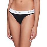 Calvin Klein Damen String Thong Unterwäsche, Schwarz (Black), S