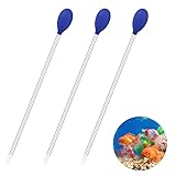 Coral Feeder Fischfutter Extra Lange Pipette 3 Stück Aquarium Wasserwechsler Pipette mit Verlängerungsrohr, Acryl Koralle und Fisch Futter Werkzeug für Aquarium Fish Tank (35cm)